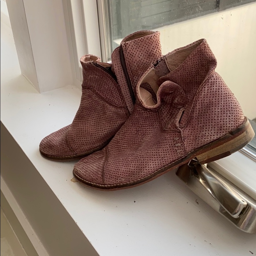 Pink free people booties